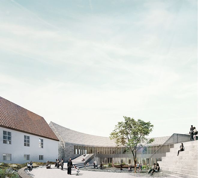 There will be an inner courtyard in the centre of the new museum complex. The plan is for activities and events for visitors to take place there. Download full size.