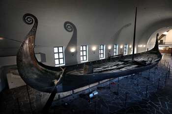 The Oseberg Ship in the former Viking Ship Museum.&amp;#160; View the image in full size .