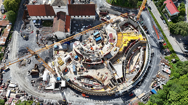 Construction site seen from above