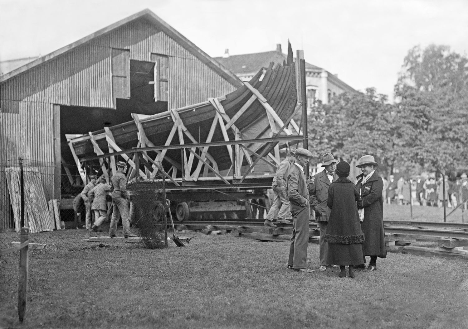 The Oseberg Ship was relocated from Oslo city centre to the new musem at Bygdøy.