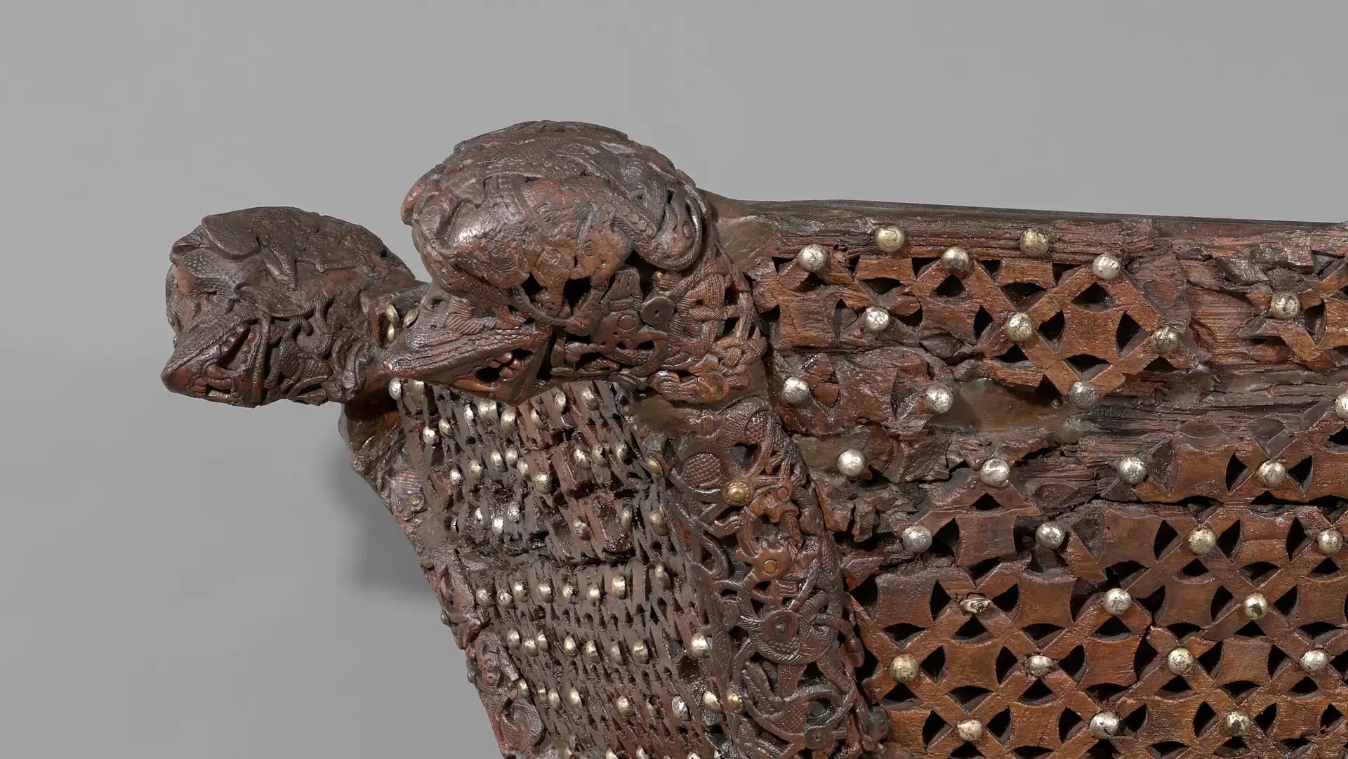 Detaljer på en slede fra vikingtiden